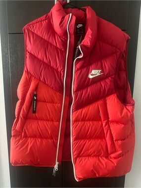 Nike  Red Puffer Vest